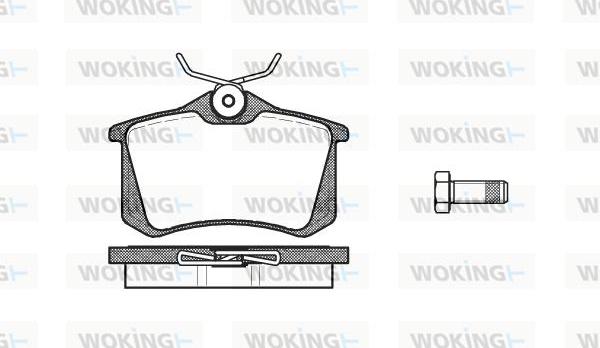 Woking P3633.10 - Stabdžių trinkelių rinkinys, diskinis stabdys autoreka.lt