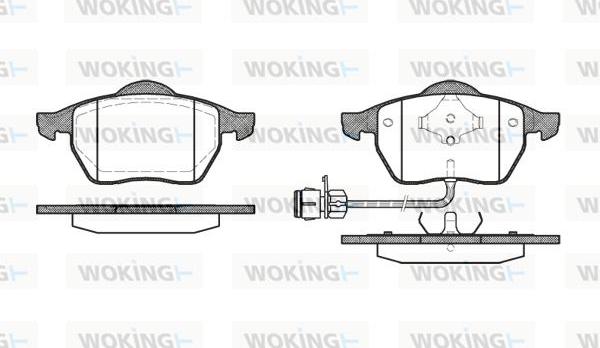 Woking P2903.02 - Stabdžių trinkelių rinkinys, diskinis stabdys autoreka.lt