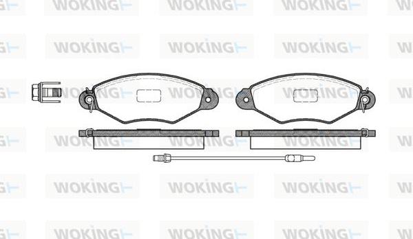 Woking P7433.01 - Stabdžių trinkelių rinkinys, diskinis stabdys autoreka.lt