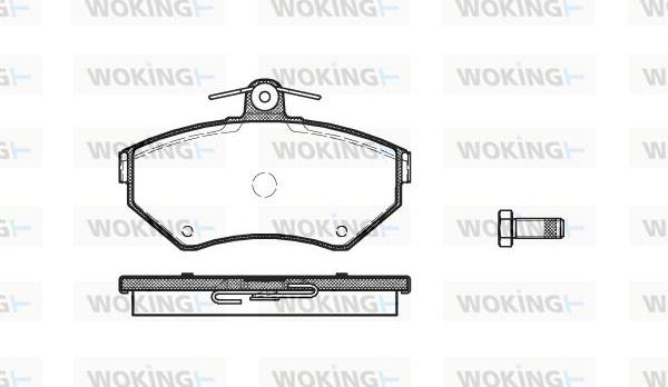 Woking P7313.00 - Stabdžių trinkelių rinkinys, diskinis stabdys autoreka.lt