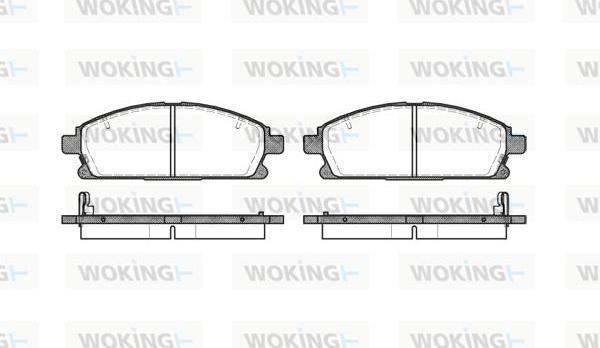 Woking P7743.12 - Stabdžių trinkelių rinkinys, diskinis stabdys autoreka.lt