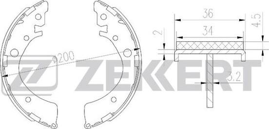 Zekkert BK-4103 - Stabdžių trinkelių komplektas autoreka.lt