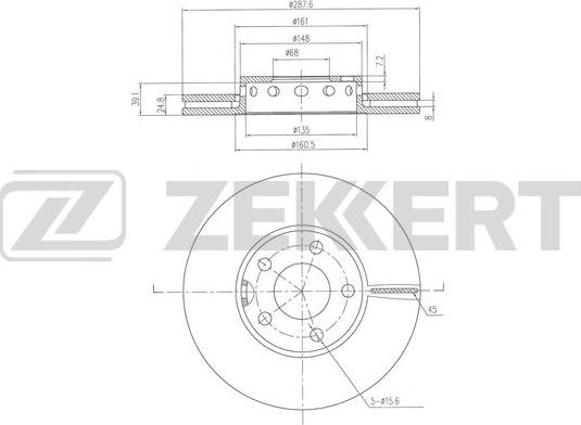 Zekkert BS-6520 - Stabdžių diskas autoreka.lt