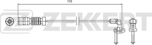 Zekkert BS-8027 - Įspėjimo kontaktas, stabdžių trinkelių susidėvėjimas autoreka.lt