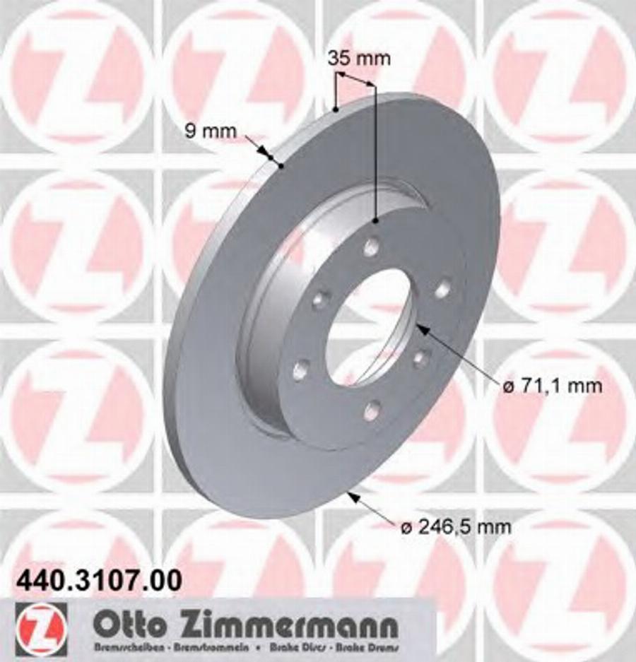 Zimmermann 440 3107 00 - Stabdžių diskas autoreka.lt
