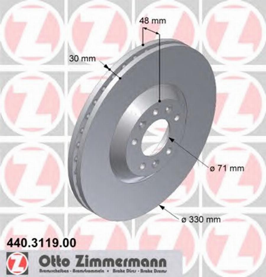 Zimmermann 440.3119.00 - Stabdžių diskas autoreka.lt