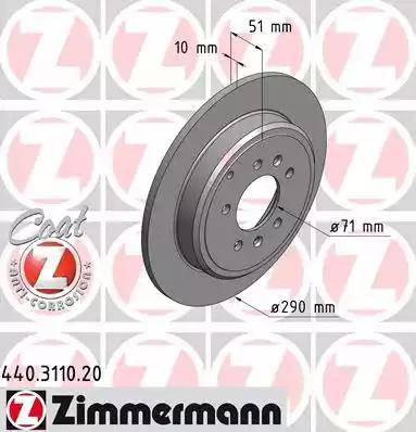 Zimmermann 440.3110.20 - Stabdžių diskas autoreka.lt