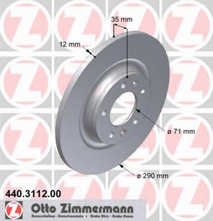 Zimmermann 440.3112.00 - Stabdžių diskas autoreka.lt