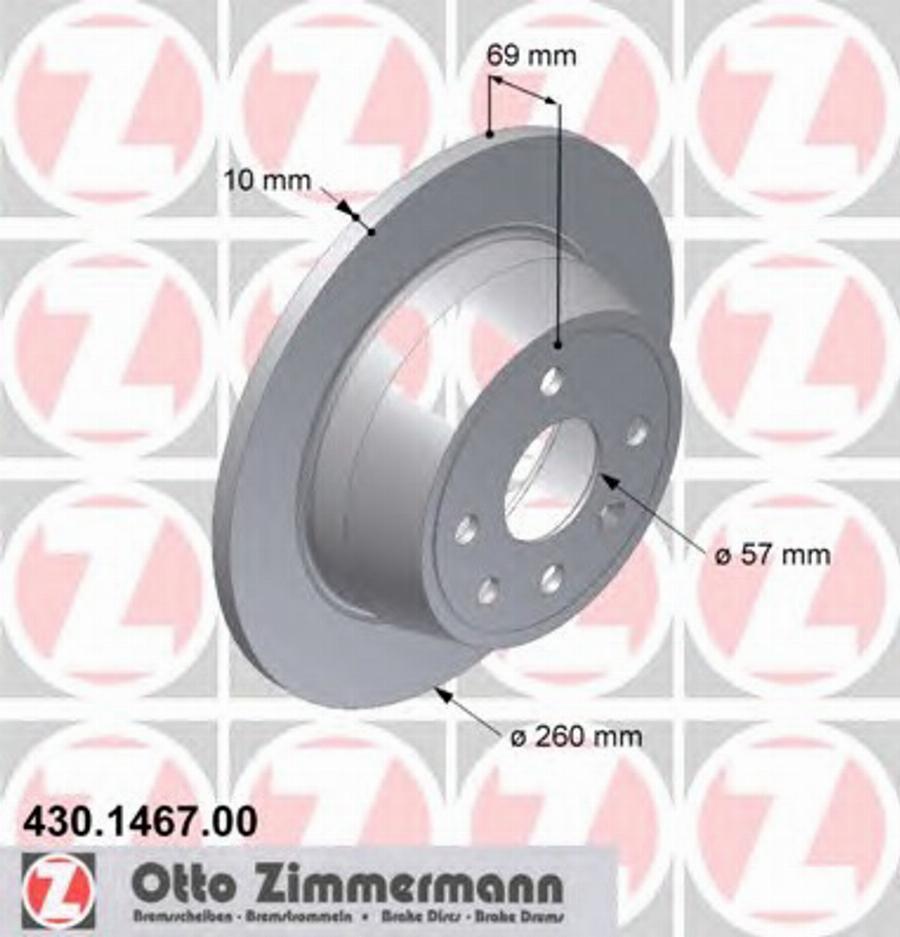 Zimmermann 430.1467.00 - Stabdžių diskas autoreka.lt