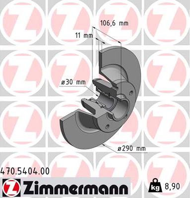 Zimmermann 470.5404.00 - Stabdžių diskas autoreka.lt