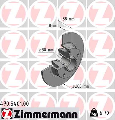 Zimmermann 470.5401.00 - Stabdžių diskas autoreka.lt