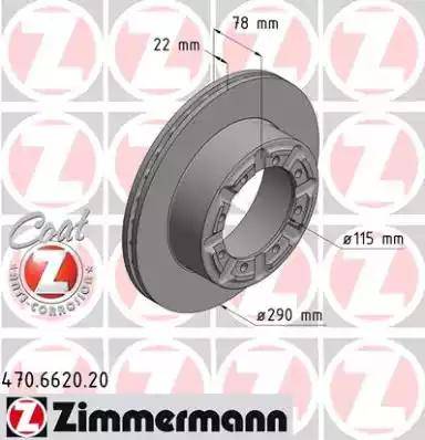 Zimmermann 470.6620.20 - Stabdžių diskas autoreka.lt