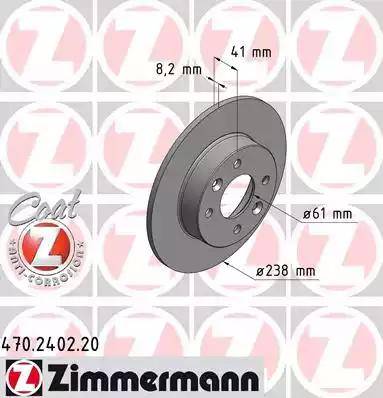 Zimmermann 470.2402.20 - Stabdžių diskas autoreka.lt
