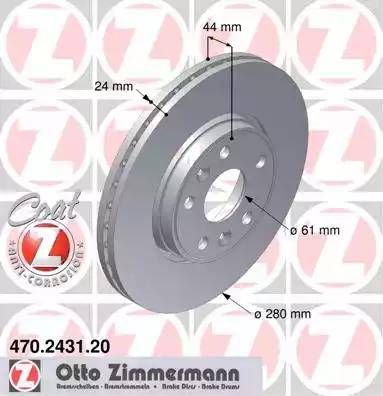 Zimmermann 470.2431.20 - Stabdžių diskas autoreka.lt