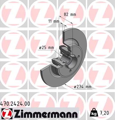Zimmermann 470.2424.00 - Stabdžių diskas autoreka.lt