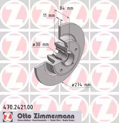 Zimmermann 470.2421.00 - Stabdžių diskas autoreka.lt