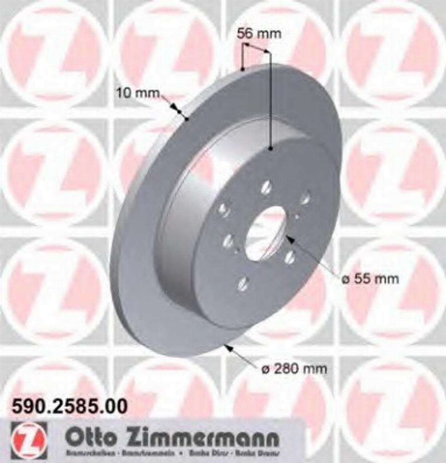 Zimmermann 590.2585.00 - Stabdžių diskas autoreka.lt