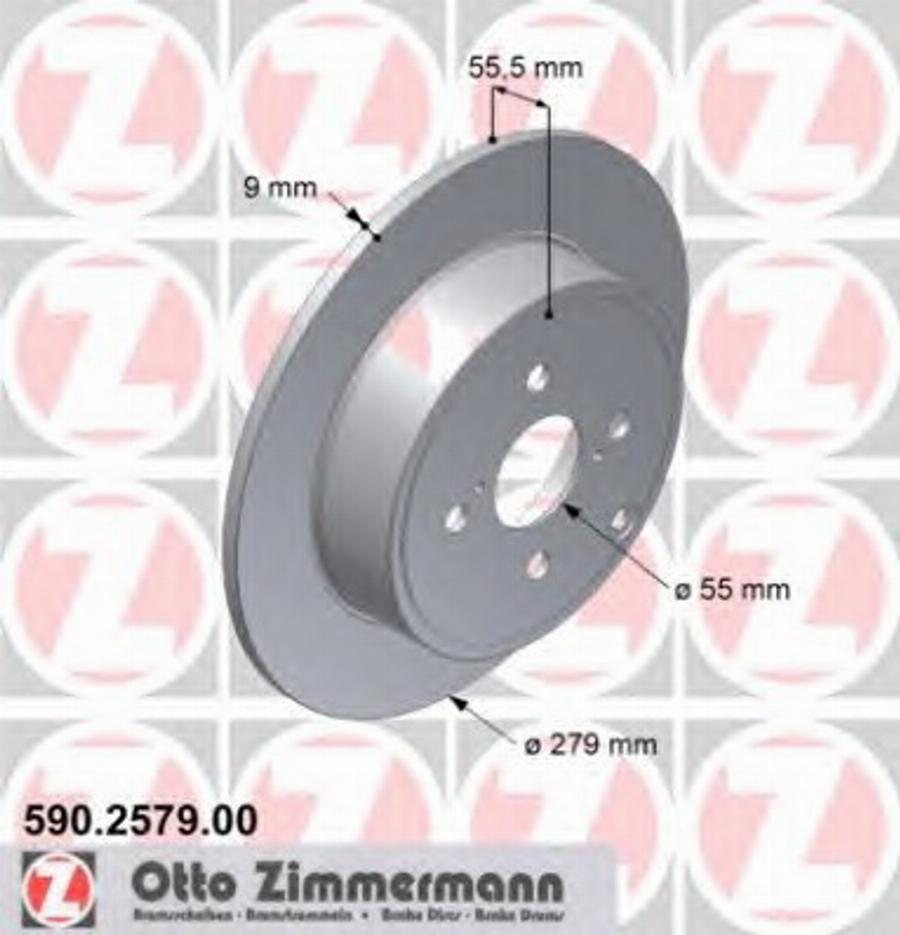 Zimmermann 590.2579.00 - Stabdžių diskas autoreka.lt