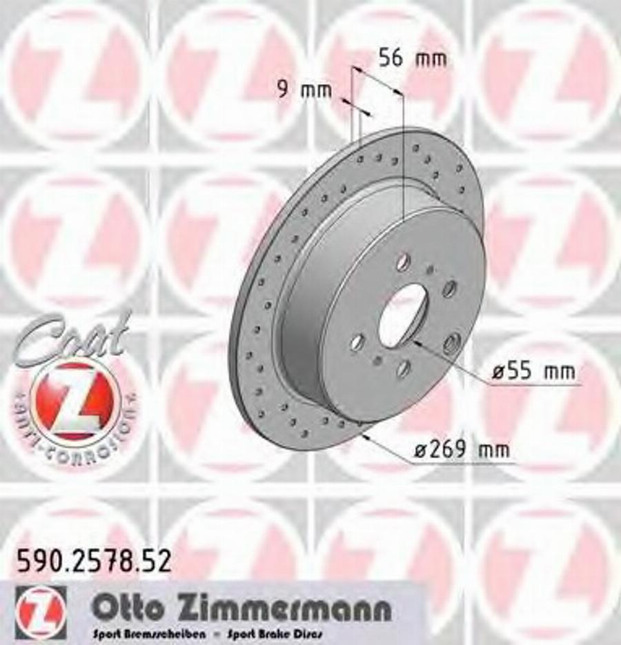 Zimmermann 590.2578.52 - Stabdžių diskas autoreka.lt