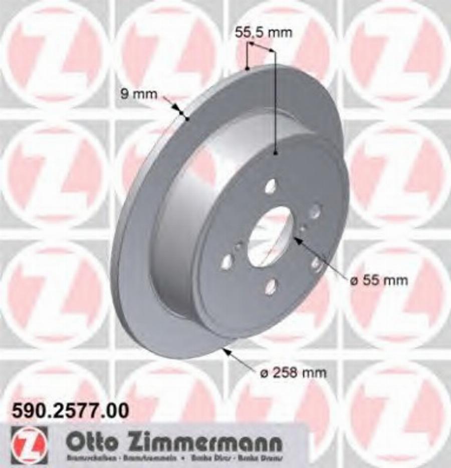 Zimmermann 590.2577.00 - Stabdžių diskas autoreka.lt