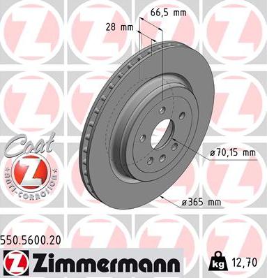 Zimmermann 550.5600.20 - Stabdžių diskas autoreka.lt