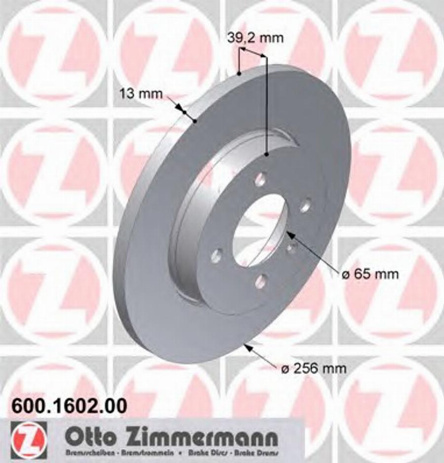 Zimmermann 600 1602 00 - Stabdžių diskas autoreka.lt