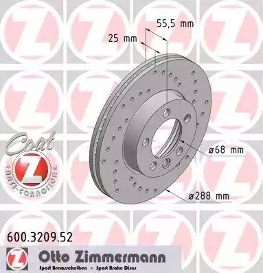 Zimmermann 600.3209.52 - Stabdžių diskas autoreka.lt