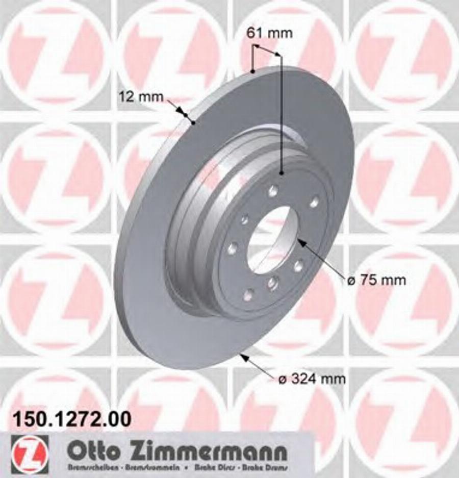 Zimmermann 150 1272 00 - Stabdžių diskas autoreka.lt