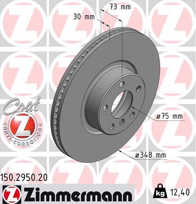 Zimmermann 150.2950.20 - Stabdžių diskas autoreka.lt