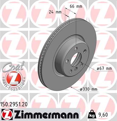 Zimmermann 150.2951.20 - Stabdžių diskas autoreka.lt