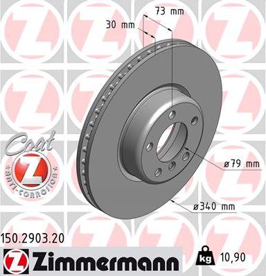 Zimmermann 150.2903.20 - Stabdžių diskas autoreka.lt