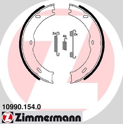 Zimmermann 10990.154.0 - Stabdžių trinkelių komplektas, stovėjimo stabdis autoreka.lt