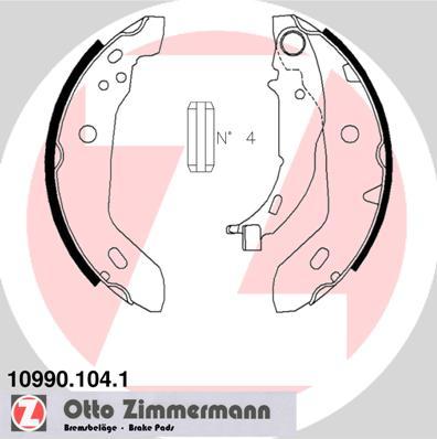 Zimmermann 10990.104.1 - Stabdžių trinkelių komplektas autoreka.lt