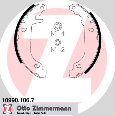 Zimmermann 10990.106.7 - Stabdžių trinkelių komplektas autoreka.lt
