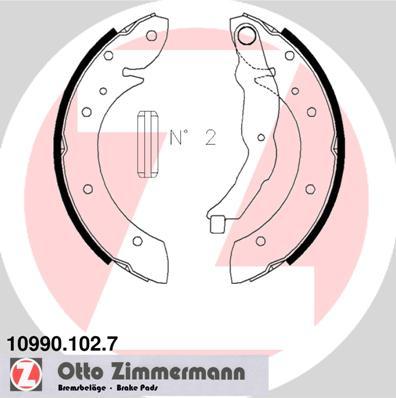 Zimmermann 10990.102.7 - Stabdžių trinkelių komplektas autoreka.lt