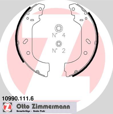 Zimmermann 10990.111.6 - Stabdžių trinkelių komplektas autoreka.lt