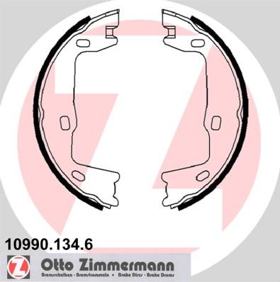 Zimmermann 10990.134.6 - Stabdžių trinkelių komplektas, stovėjimo stabdis autoreka.lt