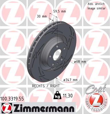 Zimmermann 100.3319.55 - Stabdžių diskas autoreka.lt