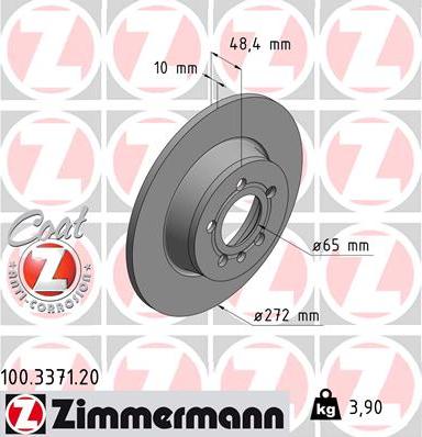 Zimmermann 100.3371.20 - Stabdžių diskas autoreka.lt