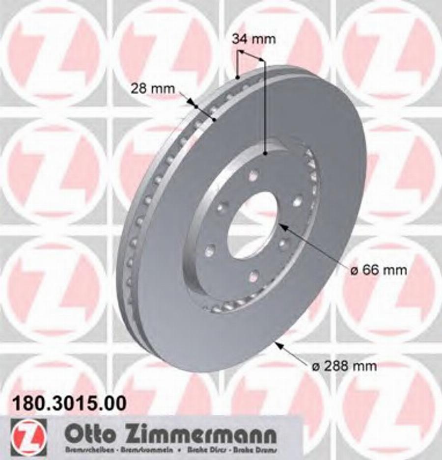 Zimmermann 180 3015 00 - Stabdžių diskas autoreka.lt