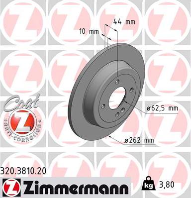 Zimmermann 320.3810.20 - Stabdžių diskas autoreka.lt