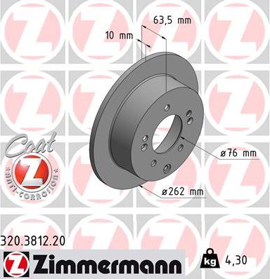 Zimmermann 320.3812.20 - Stabdžių diskas autoreka.lt