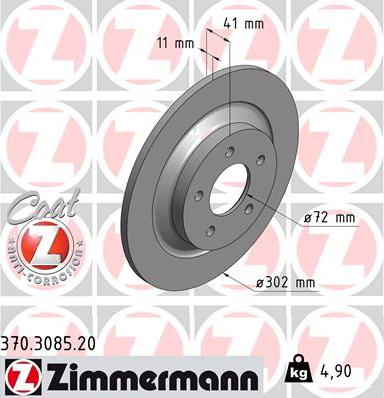 Zimmermann 370.3085.20 - Stabdžių diskas autoreka.lt