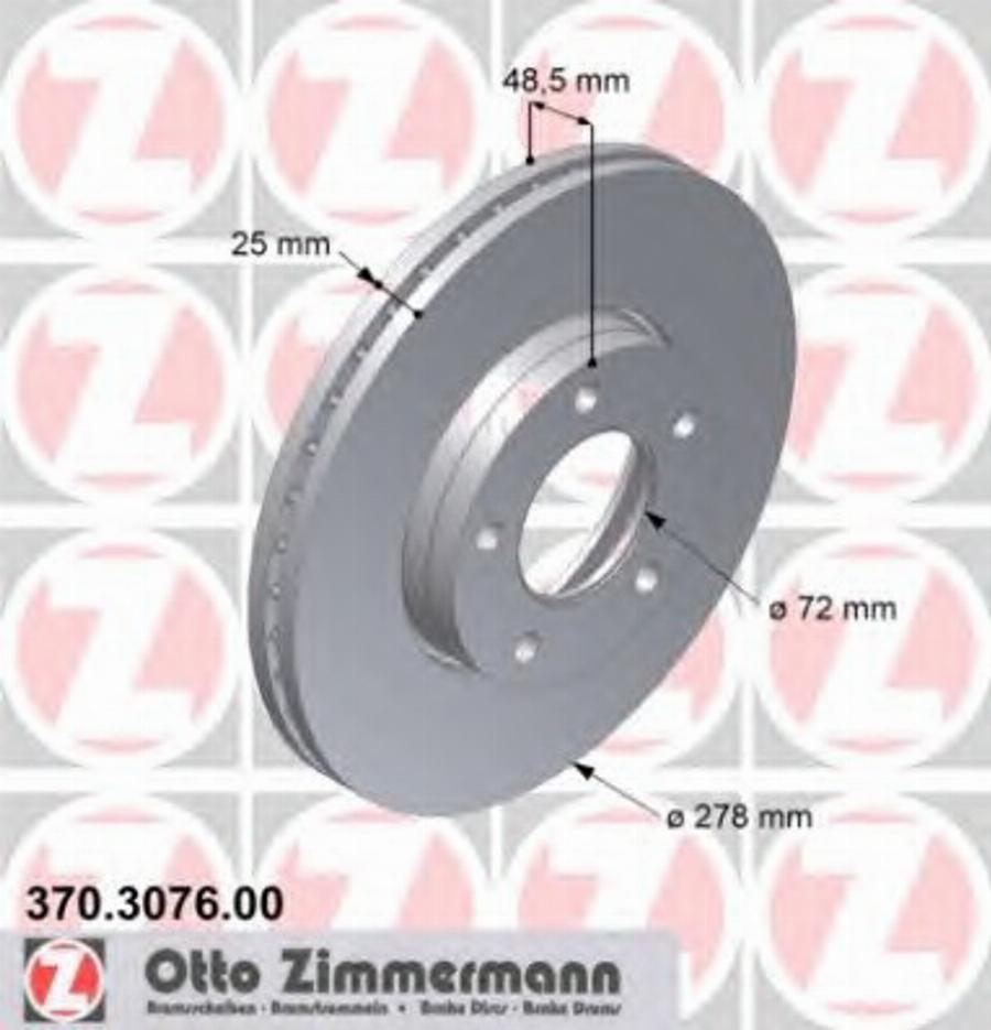 Zimmermann 370.3076.00 - Stabdžių diskas autoreka.lt