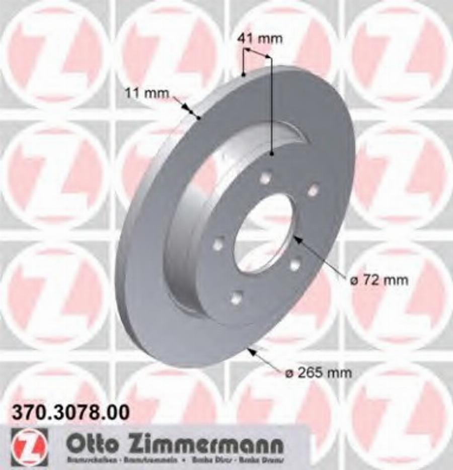 Zimmermann 370.3078.00 - Stabdžių diskas autoreka.lt