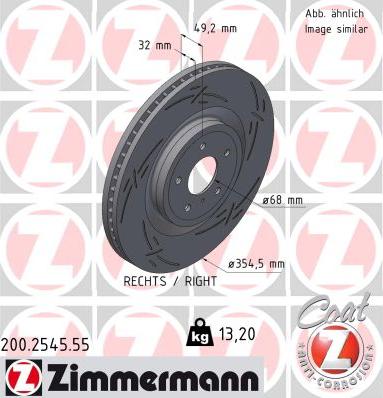 Zimmermann 200.2545.55 - Stabdžių diskas autoreka.lt