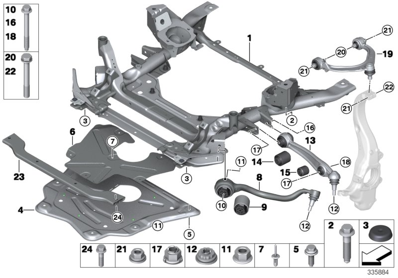 BMW 07 12 9 908 011 - Remonto komplektas, rato pakaba autoreka.lt