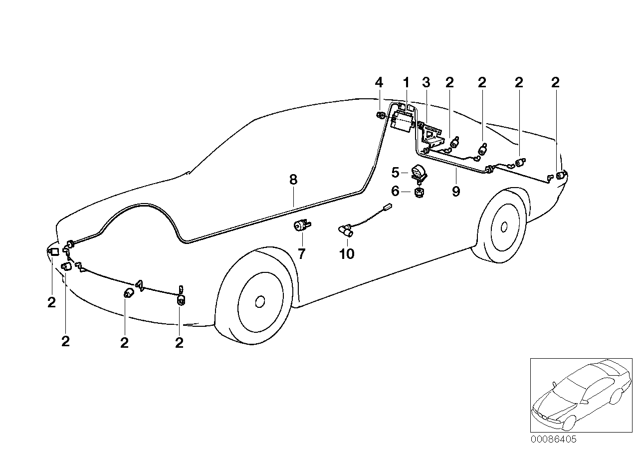 BMW 66 20 6 989 081 - Jutiklis, statymo atstumo jutiklis autoreka.lt