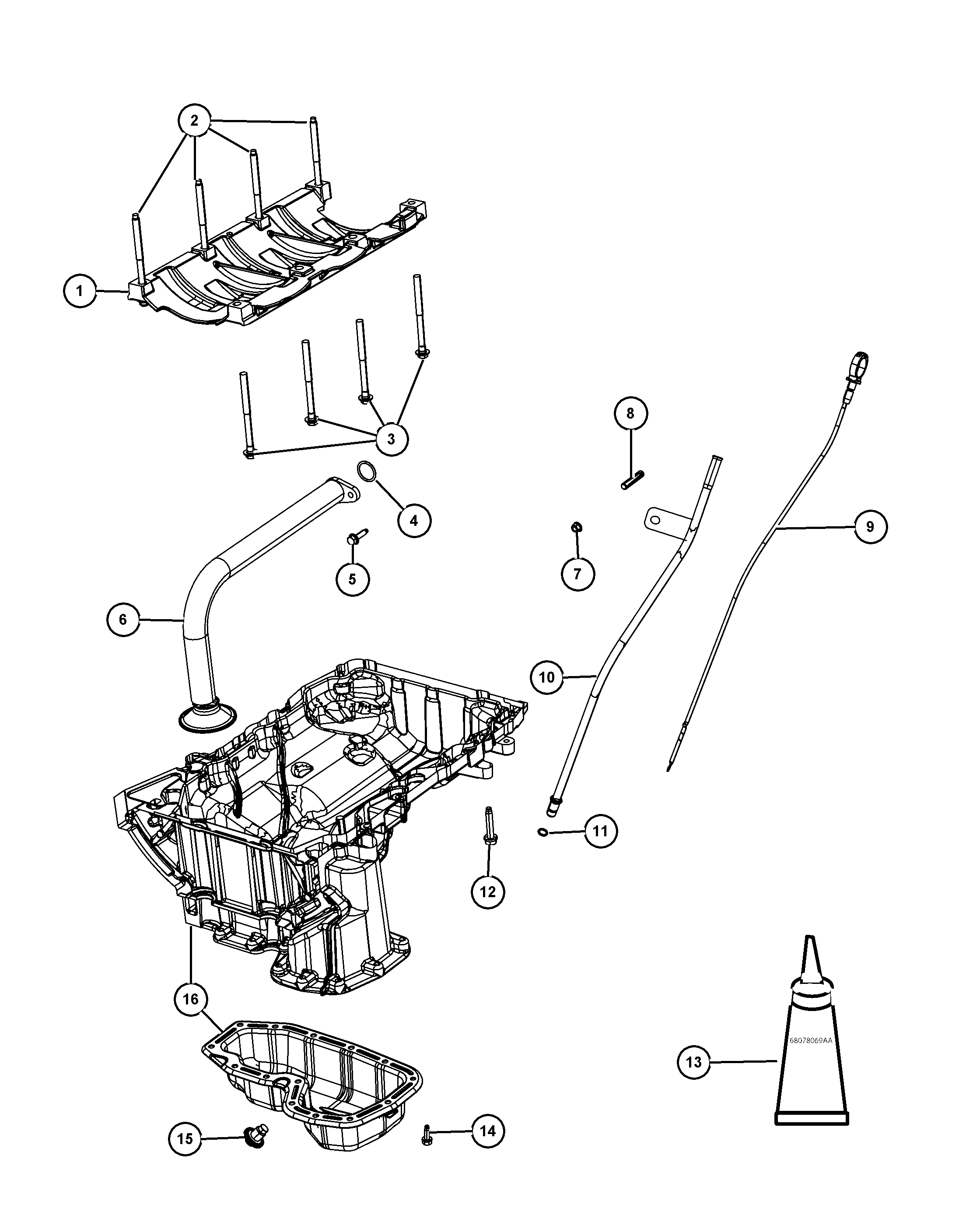 RAM 68082 860AA - Tarpiklis, alyvos karteris autoreka.lt