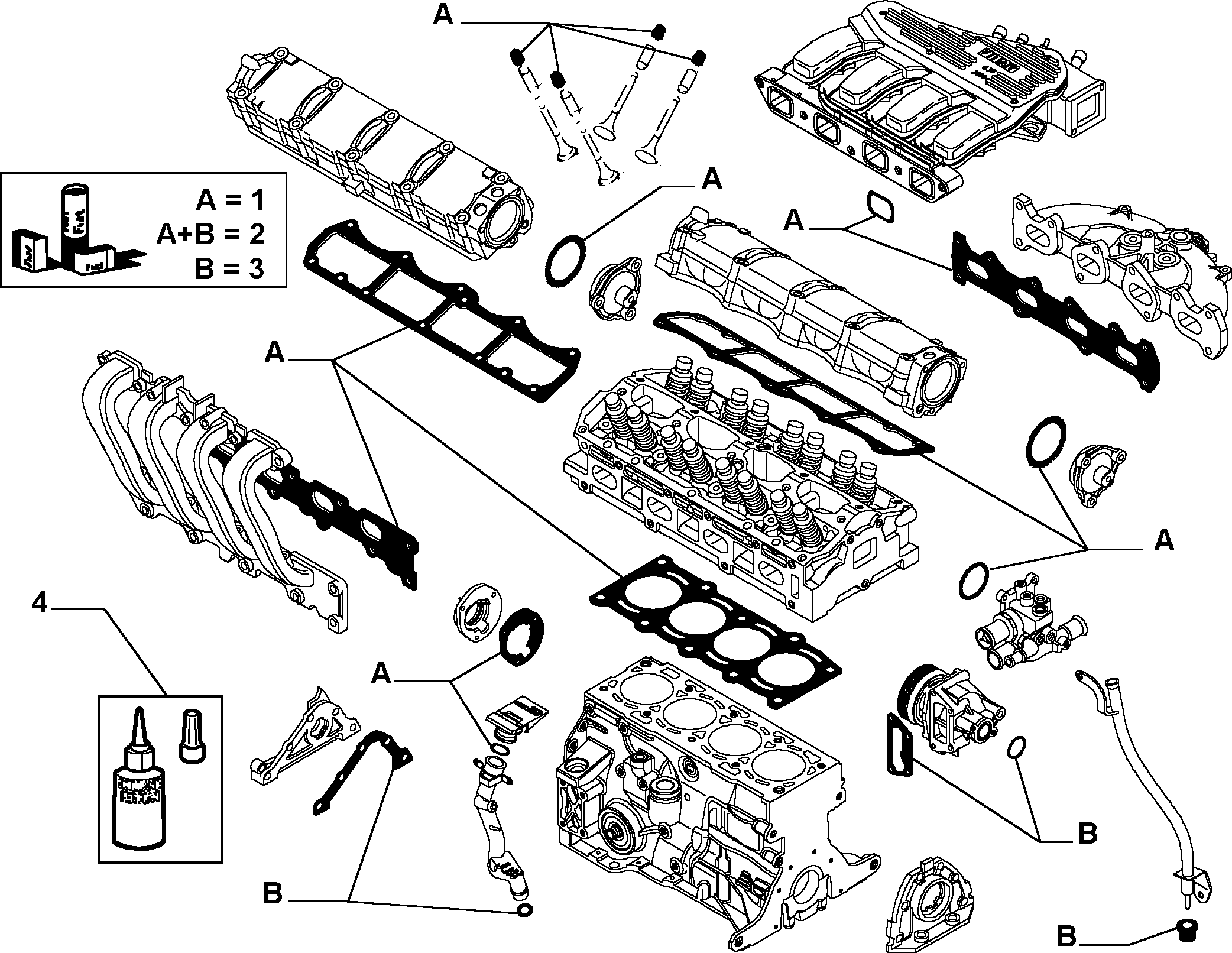 FIAT 71728826 - Tarpiklių rinkinys, variklio karteris autoreka.lt